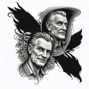 memorial dad tattoo design idea