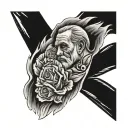 memorial dad tattoo design idea