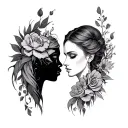 soul mate tattoo design idea