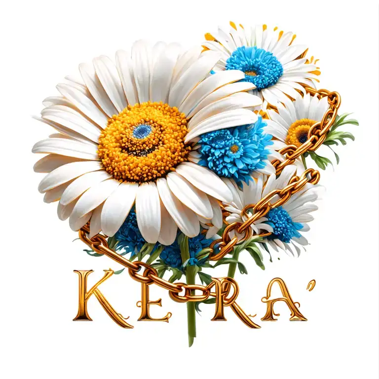 "Keira " daisy chain wrapped tattoo design idea