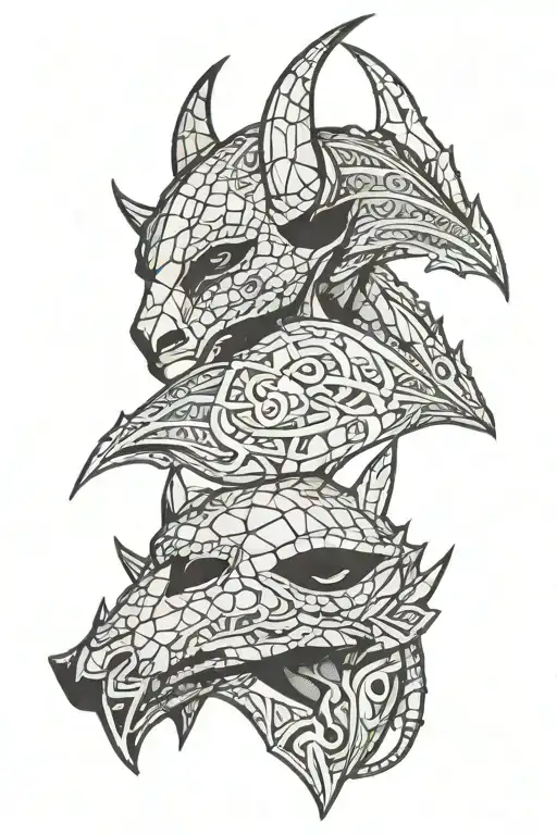 alduins head skyrim small patchwork tattoo design tattoo design idea