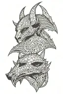 alduins head skyrim small patchwork tattoo design tattoo design idea