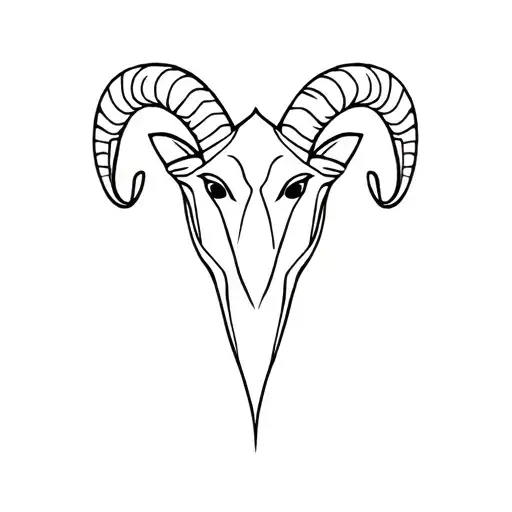 1993 Symbol aries ram like horns tattoo design idea