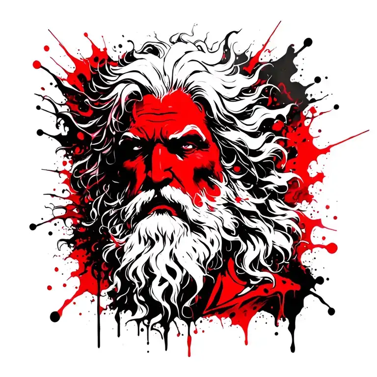 Zeus anime inspired tattoo tattoo design idea