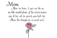 Memorial Mom quote, with a rose intertwined tattoo design idea