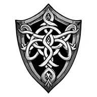 Celtic shield tattoo design idea