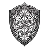 Celtic shield tattoo design idea