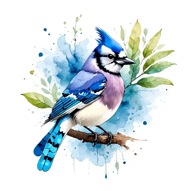 bluejay bird freedom tattoo design idea