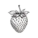 strawberry tattoo design idea