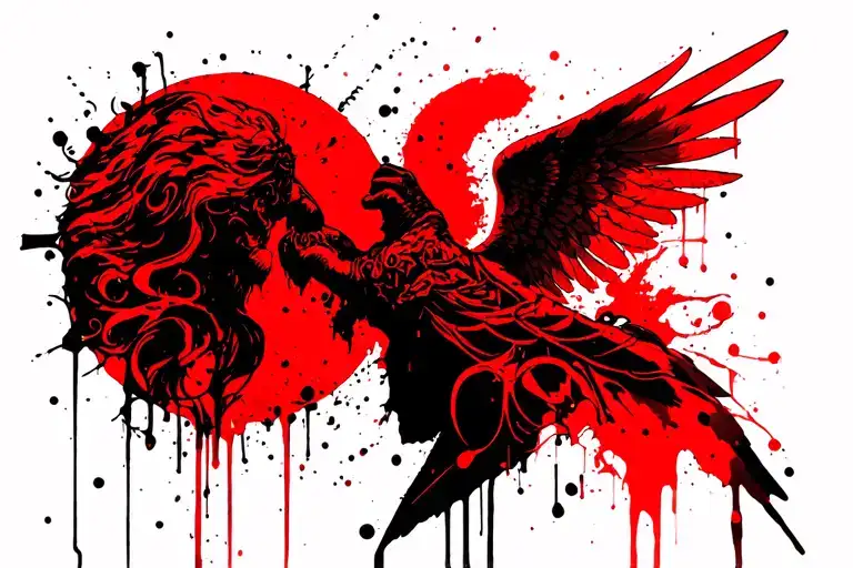 mens neck tattoo biblical angel cancer zodiac sign tattoo design idea