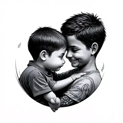 autism father and son tattoo design idea