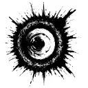 dark abstract, expressive blackwork, raw brush strokes saying bite the bullet tattoo design idea