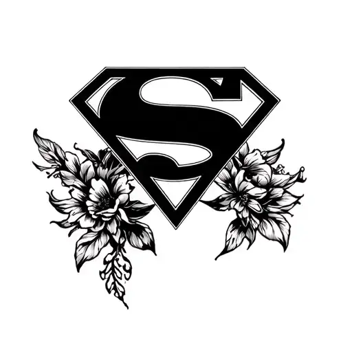 memorial Superman symbol tattoo design idea