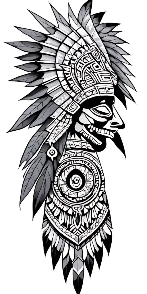 Aztec design tattoo design idea