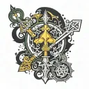 kingdom hearts key design tattoo design idea