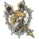 kingdom hearts key design tattoo design idea