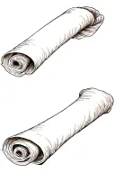 An empty long blank scroll letter with quilpen tattoo design idea