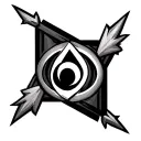 Up: a triangle with the tip up (stylized arrow) - the symbol of ascension, of clarity. Middle: an incomplete circle tattoo design idea