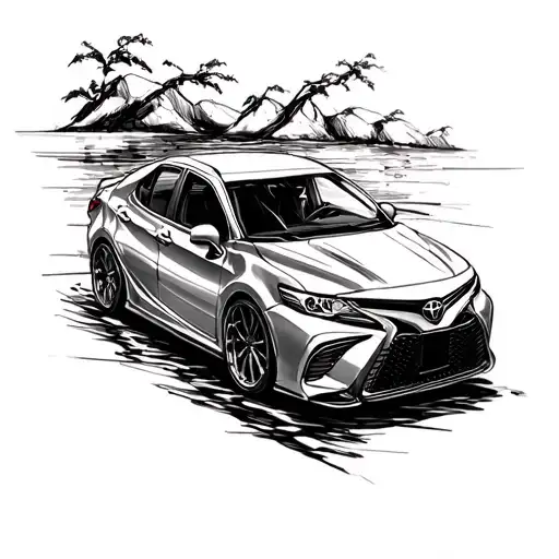 Camry 3.5 in sketch style tattoo design tattoo design idea