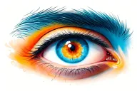 Eye without eyebrows tattoo design idea