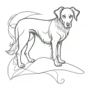 feminine, Dainty, minimalist, memorial dog tattoo tattoo design idea