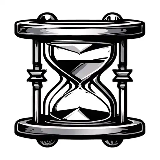 hourglass made of triangles tattoo design idea