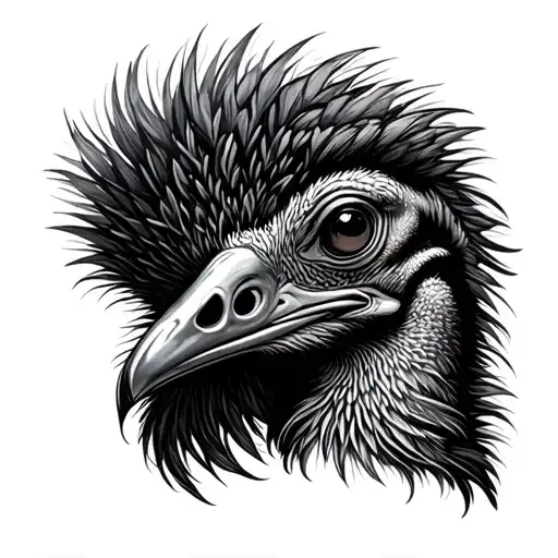 Emu tattoo design idea