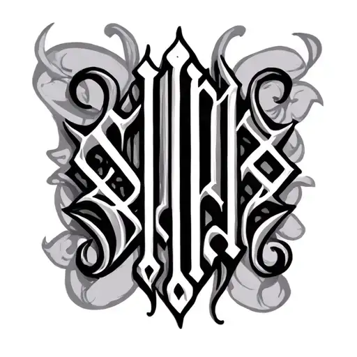 Two Word Ambigram Generator tattoo design idea