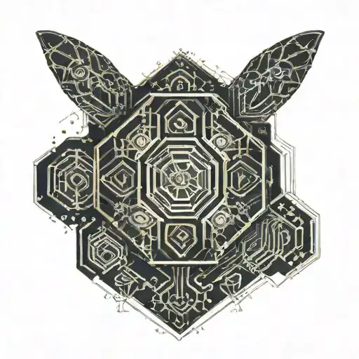cybernetics and hives pattern tattoo design idea