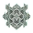 cybernetics and hives pattern tattoo design idea