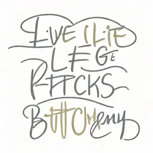 live life fuck bitchs get money tattoo design idea