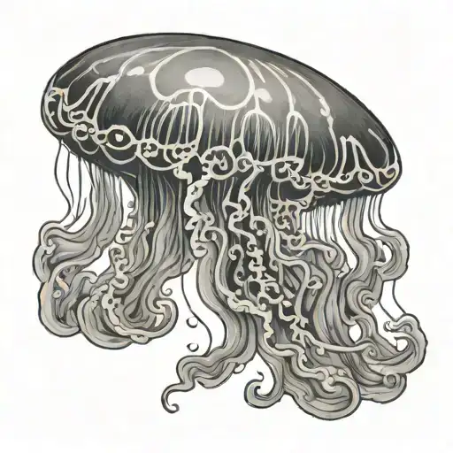 Moon Jellyfish tattoo design idea