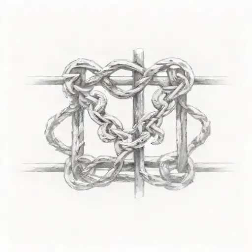 chains wrapped around my arm that are inscribed with Viking runes tattoo design idea