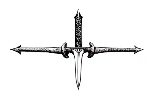 "Sci fi big horn ram with sword" tattoo design idea