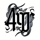 the word תמים with the number 490 within the letters tattoo design idea