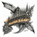 may the bridges i burn light my way tattoo design idea