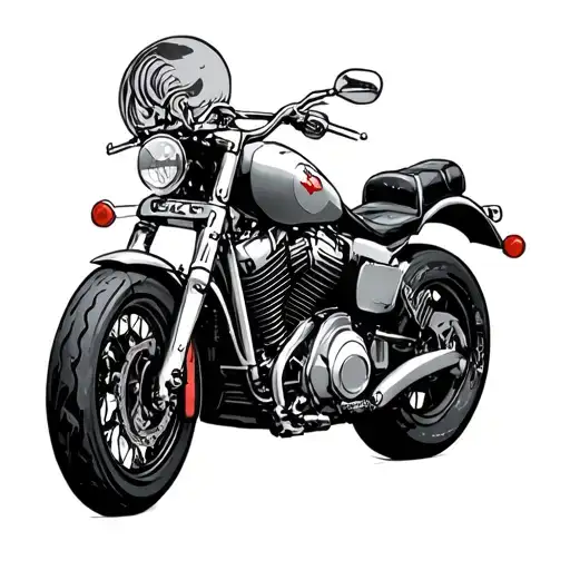 motorcycle enthusiast, recently found out I have heart disease and have a 2 year old daughter tattoo design idea