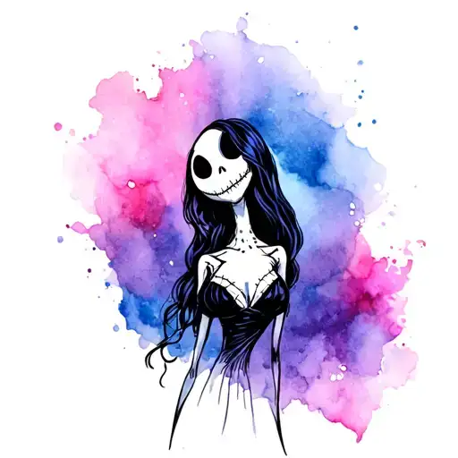 sally from a nightmare before christmas pinup girl tattoo design idea