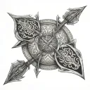 I have a arrow tattoo on my forearm almost 1-2 inches big and I want a coverup, cover up tattoo should symbolise warrior tattoo design idea