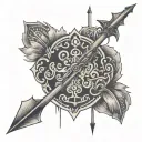 I have a arrow tattoo on my forearm almost 1-2 inches big and I want a coverup, cover up tattoo should symbolise warrior tattoo design idea