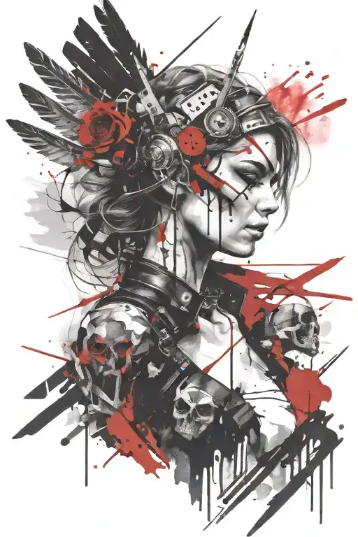 valkyrie tattoo design idea