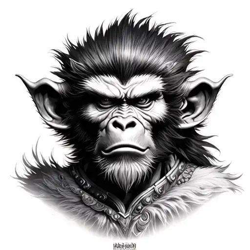 sun wukong tattoo design idea