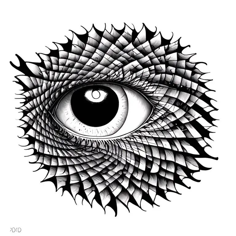 Optical illusion  tattoo design idea