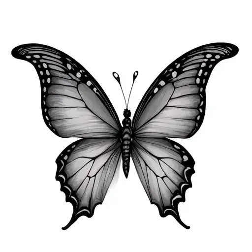 semicolon, butterfly tattoo design idea