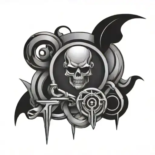 cyber sigilism weight loss tattoo design idea