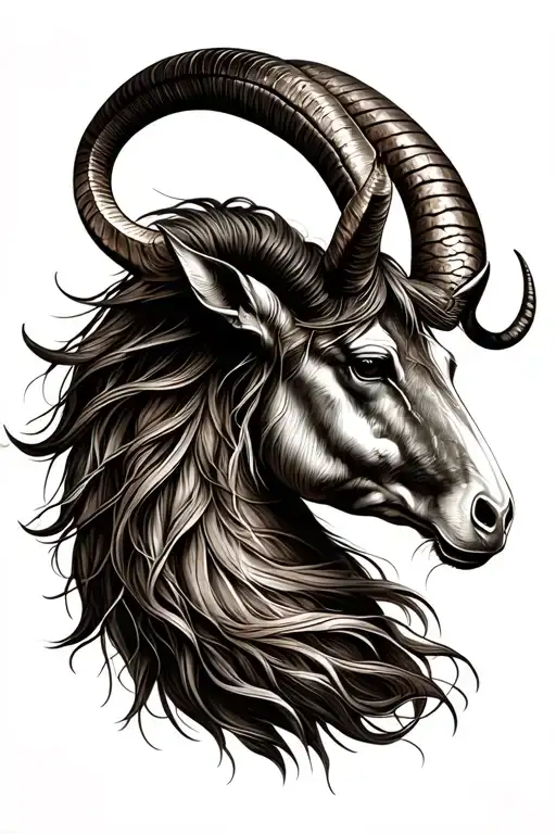 capricorn zodiac symbol tattoo design idea