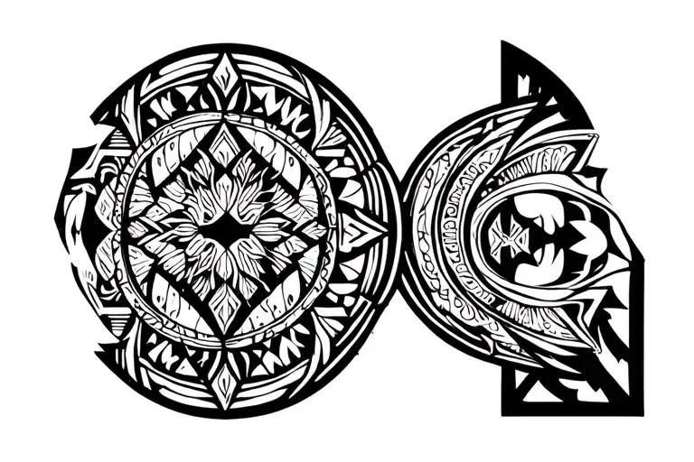 hannibal barca mixed tattoo design idea