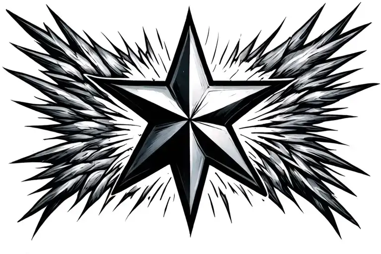5 Point Star tattoo design idea