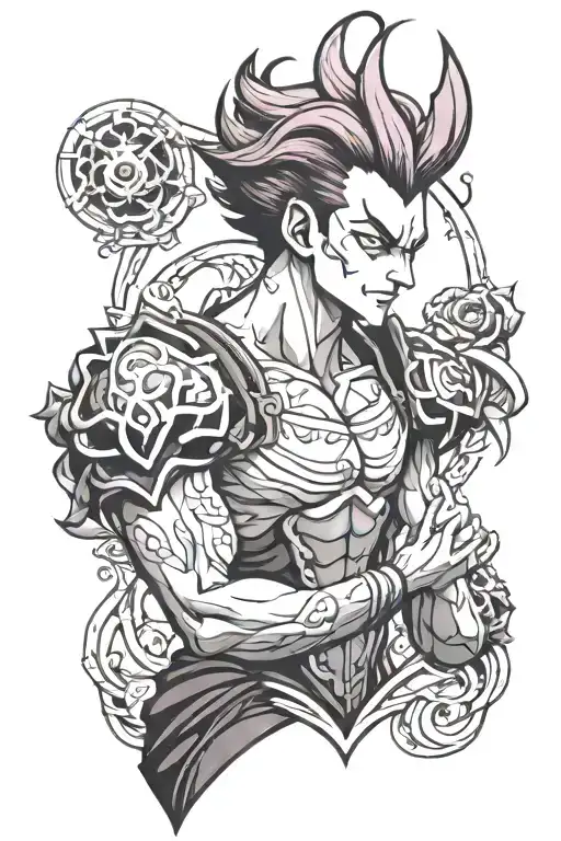 hisoka hunter x tattoo design idea
