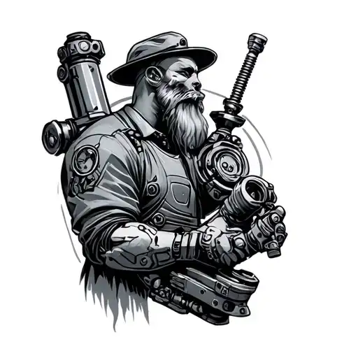 Machinist tattoo design idea